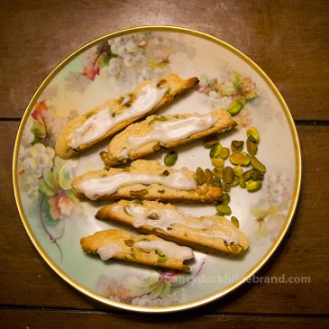 Lemon pistachio biscotti