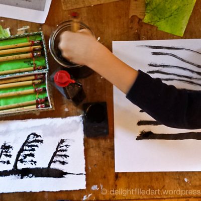 Painting with ink