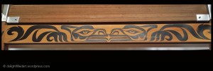 Symmetry: Kwantlen First Nations artwork outside Sxwimele gifts at Fort Langley National Historic Site