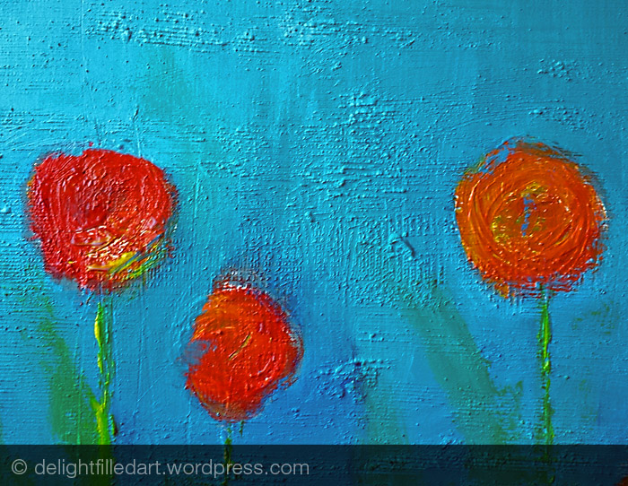 flowers painting detail