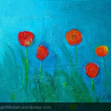 Flowers painting progress