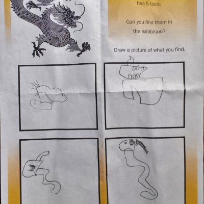 5-year-old's dragon sketches