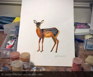 fawn painting