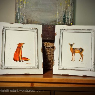 Woodland Nursery part 4: Watercolour paintings