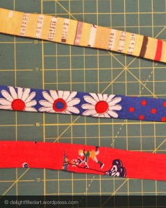 Fabric tubes in progress