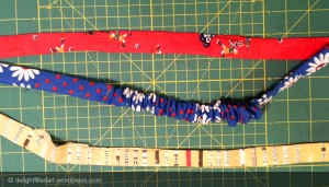 Middle strap after elastic was added.