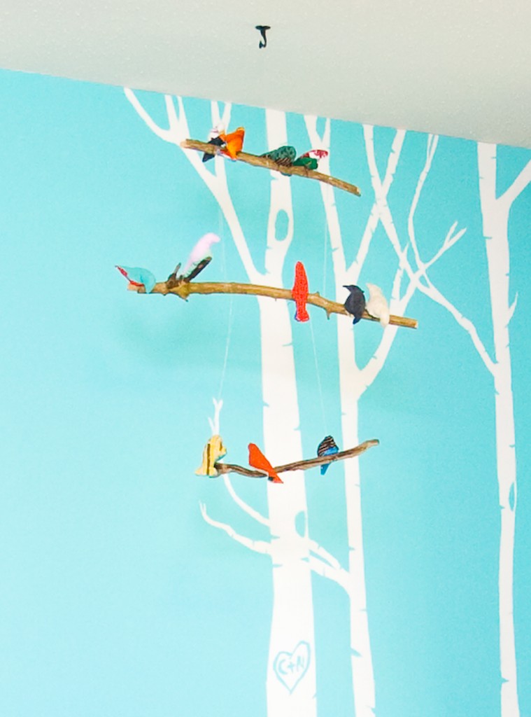 WOODLAND NURSERY BIRD MOBILE