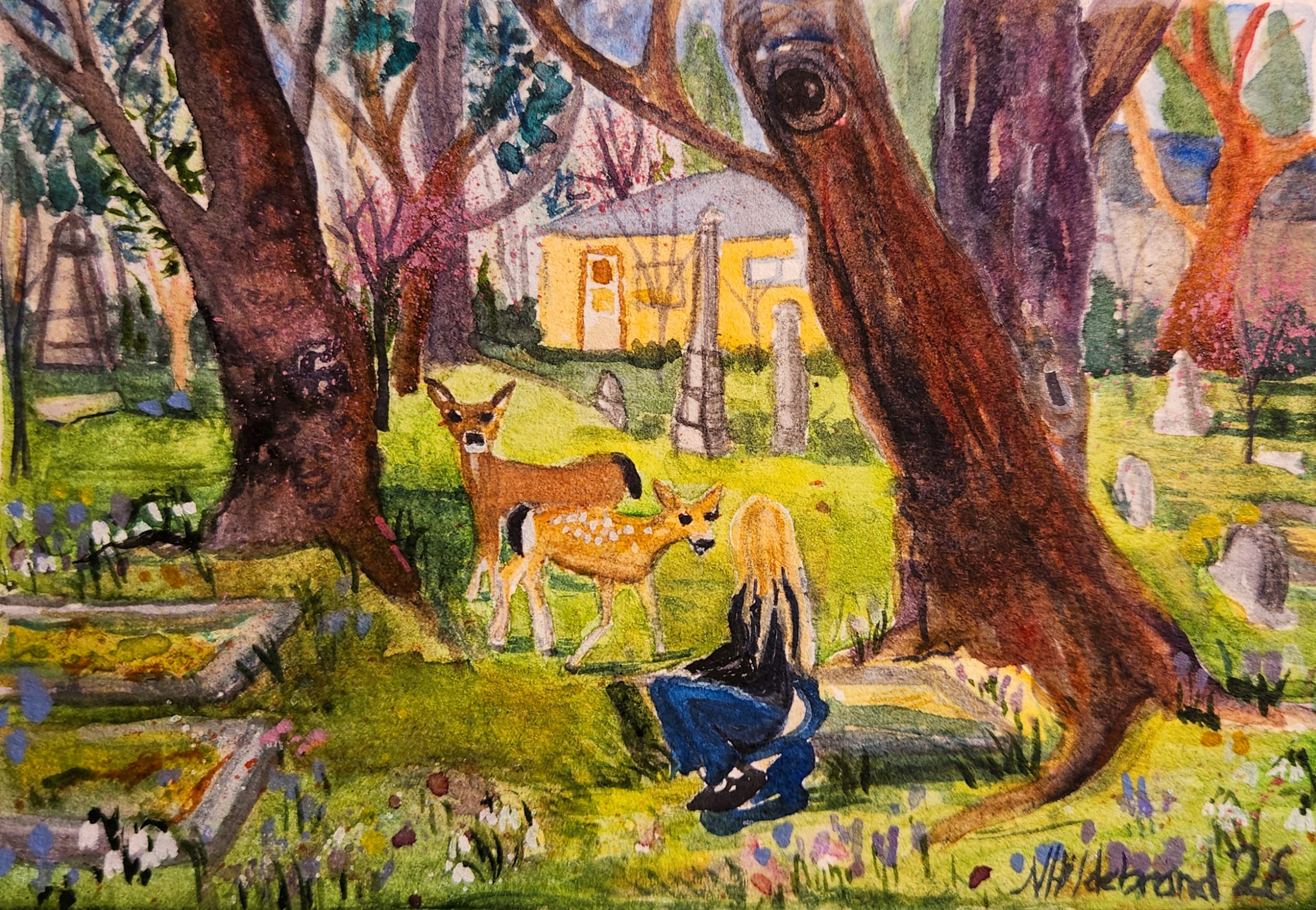 Lillia with deer